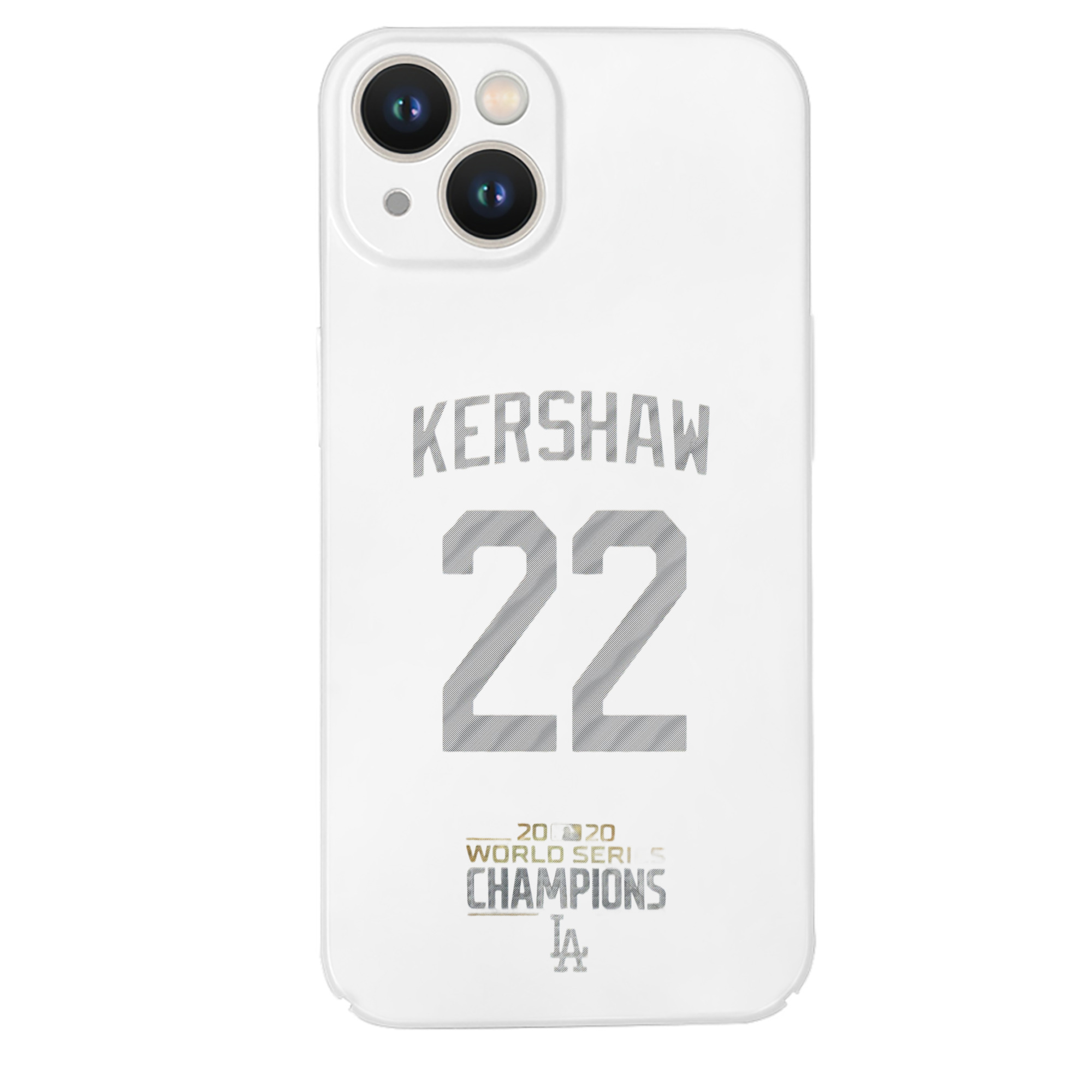 Clayton Kershaw 8 IPhone 14 Series Full-Cover Hard Case – Shockproof With Raised Camera Protection – Precise Cutouts, Wireless Charging Compatible – Durable, Anti-Yellowing, Easy To Clean